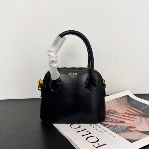 Mini Honorine Bag In Triomphe Canvas And Calfskin black