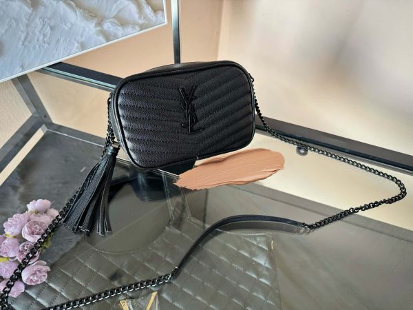 Mini Lou in Quilted Leather black-black hardware