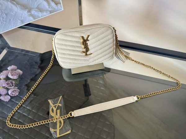 Mini Lou in Quilted Leather white