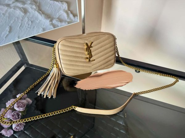 Mini Lou in Quilted Leather beige