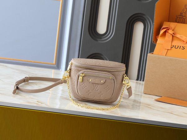 Mini Bumbag embossed beige