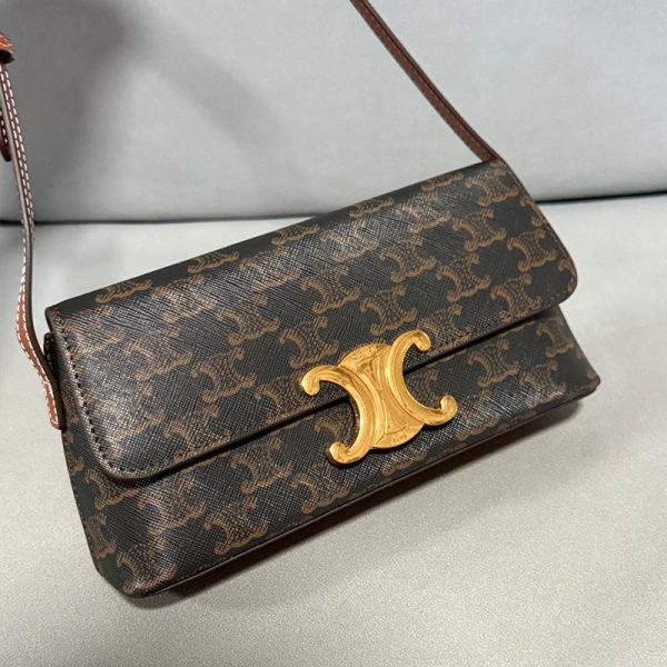Shoulder Bag Claude In Triomphe Canvas And Calfskin