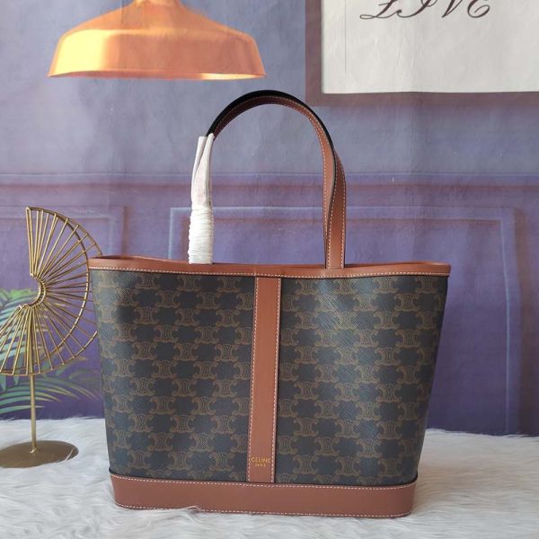 Cabas in Triomphe canvas and calfskin small/large