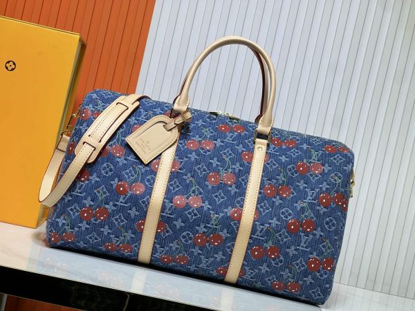 LV x TM Keepall Bandoulière 45 Monogram Denim