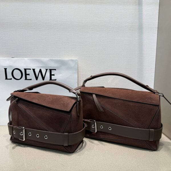 Puzzle Biker Bag Large/Small Suede leather